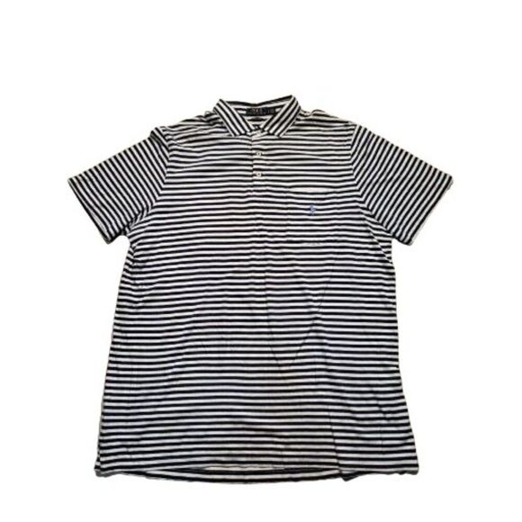 Polo Ralph Lauren Other - Polo Ralph Lauren Classic Fit Shirt Men Sz L Striped Blue White Short Sleeve Poc